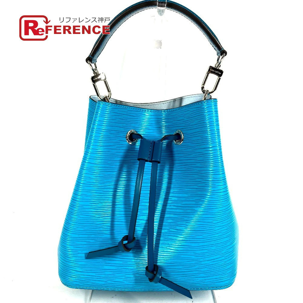 Louis Vuitton Epi Neo Noe Bucket Bag Handbag Leather Turquoise Blue